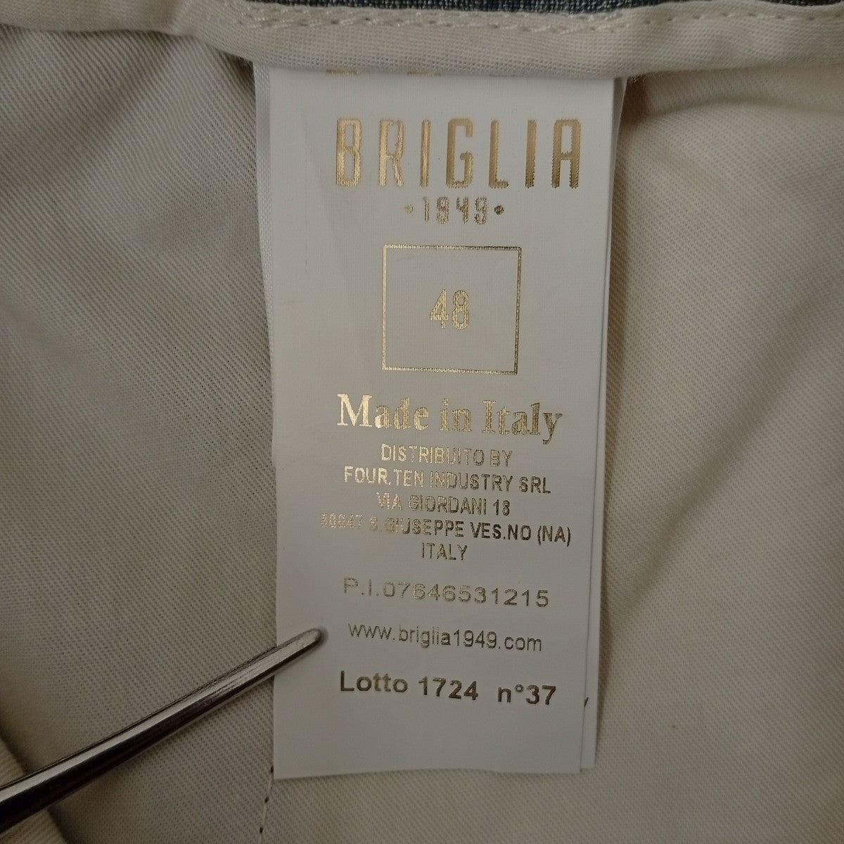BRIGLIA 1949 パンツ07646531215 古着・中古-4枚目のアイテム画像