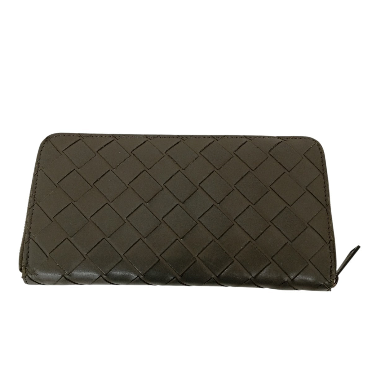 BOTTEGA VENETA イントレチャート ジップアラウンド財布 古着・中古-1枚目のアイテム画像