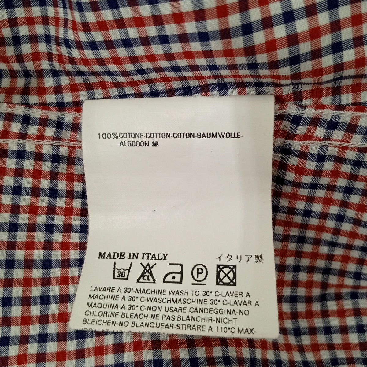 DSQUARED2 ここのえギンガムチェック半袖シャツ 古着・中古-4枚目のアイテム画像