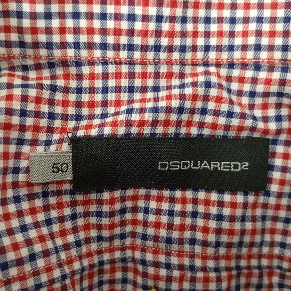 DSQUARED2 ここのえギンガムチェック半袖シャツ 古着・中古-5枚目のアイテム画像