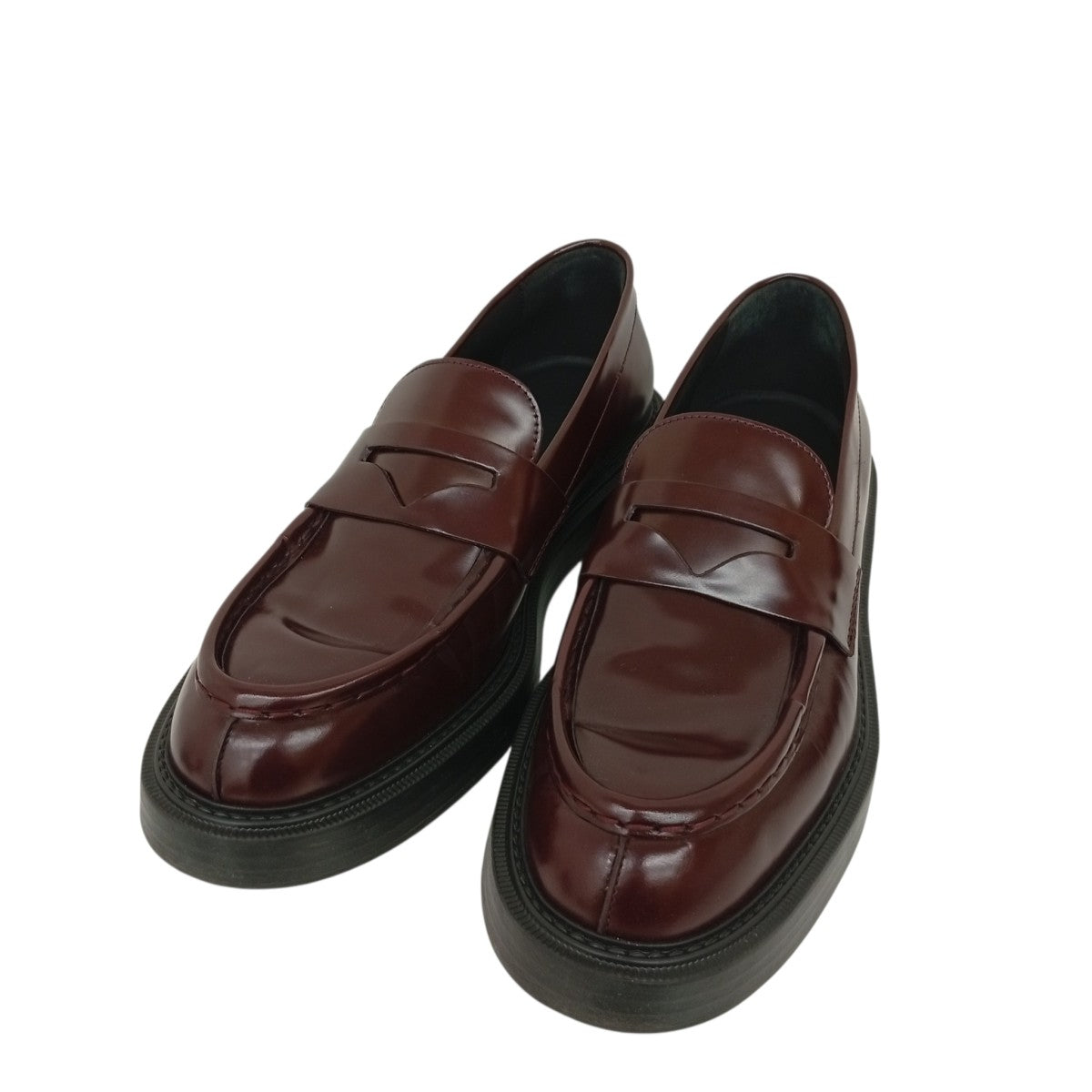 EMPORIO ARMANI ブラッシュドレザーローファーEM003723 古着・中古-1枚目のアイテム画像