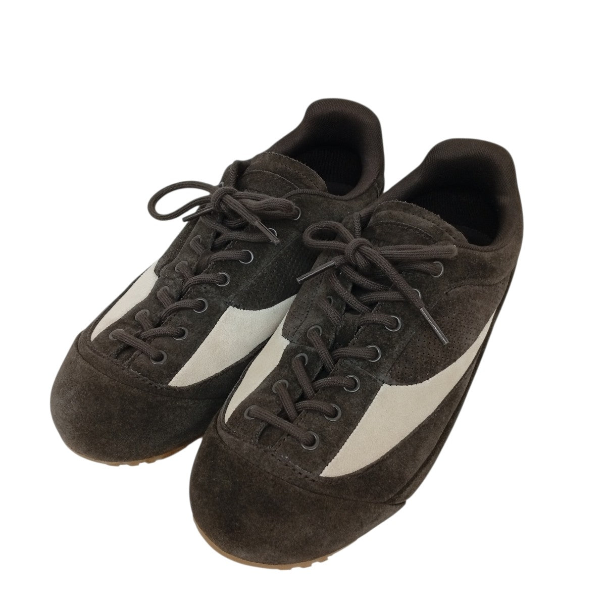 EMPORIO ARMANI スエードマイクロパンチングディテールスニーカーEM003668 古着・中古-1枚目のアイテム画像