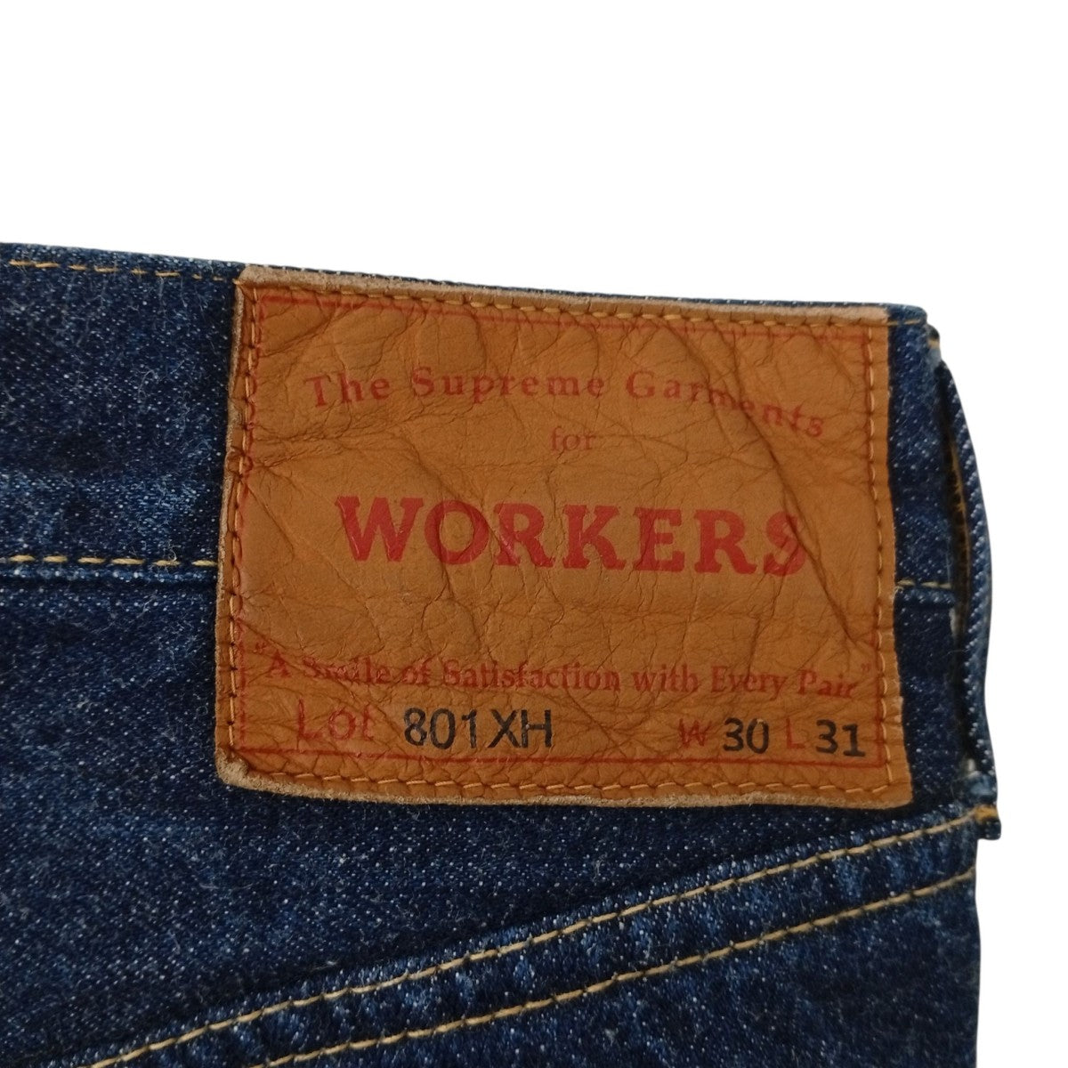 WORKERS 801XH セルビッチデニムパンツ 古着・中古-4枚目のアイテム画像