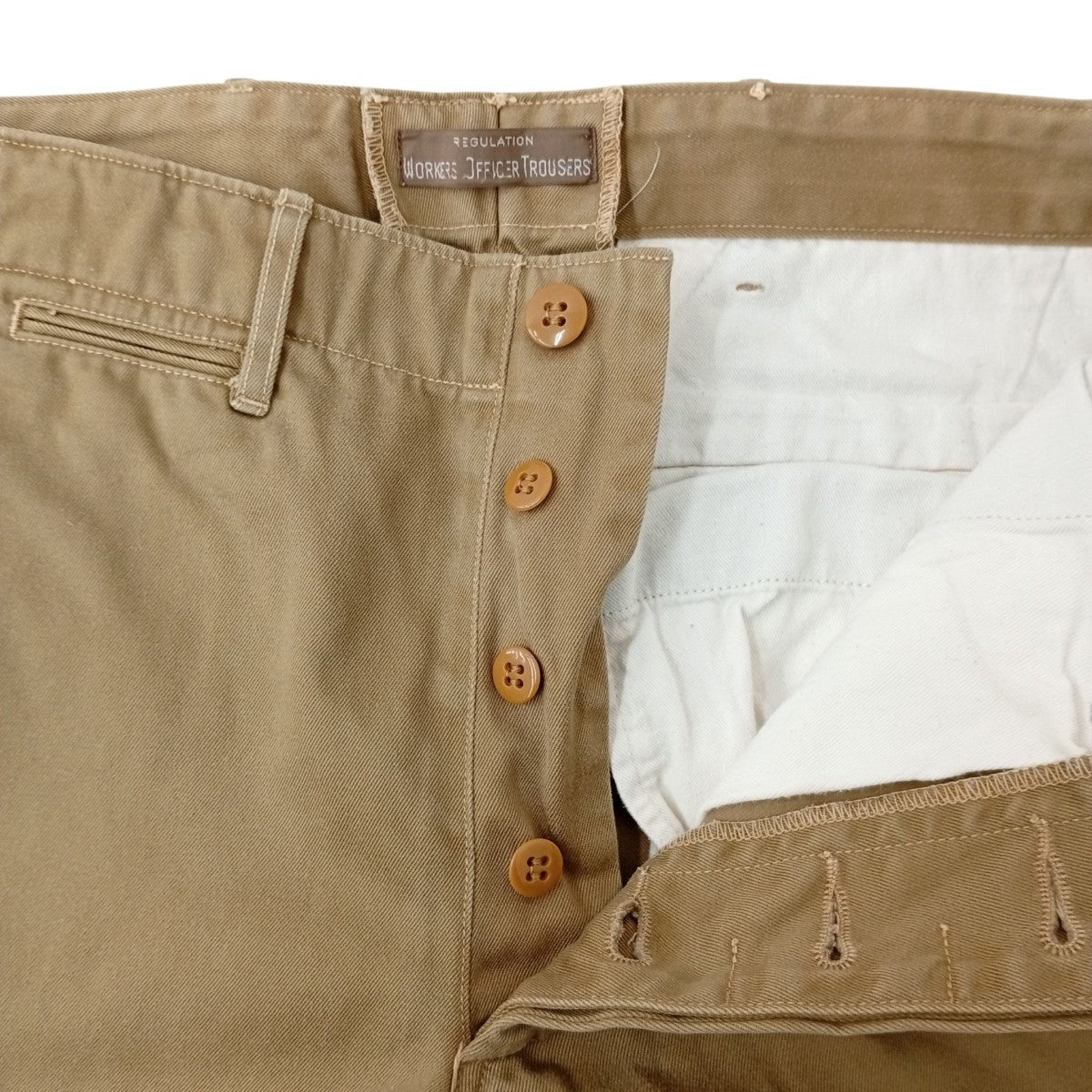 WORKERS Officer Trousersチノパン 古着・中古-3枚目のアイテム画像