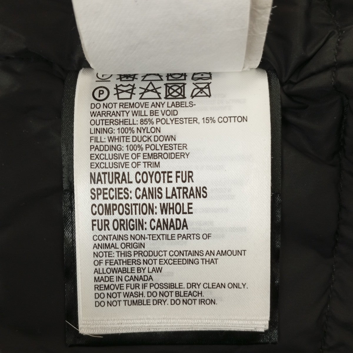 CANADA GOOSE Charlotte Parka ファー付きダウンジャケット2300JL 古着・中古-4枚目のアイテム画像
