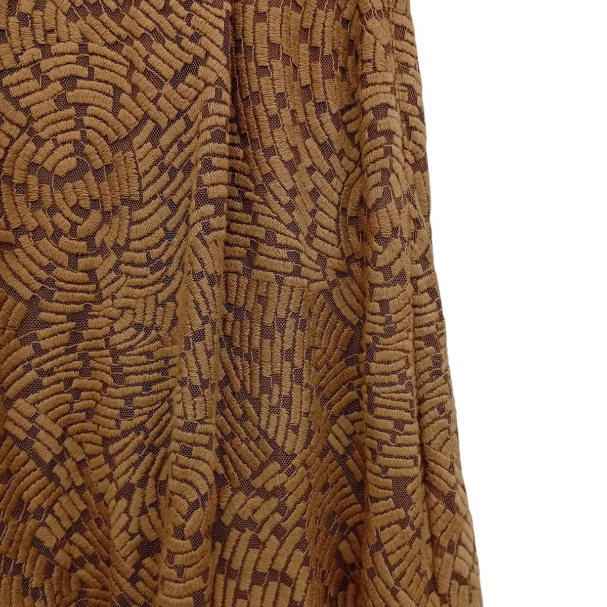 レース刺繍レイヤードフレアロングスカート630-1220006