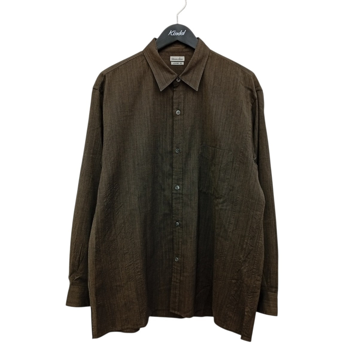STEVEN ALAN LOOSE FIT TRO REGULAR COLLAR SHIRTシャツ8111-218-0927 古着・中古-1枚目のアイテム画像