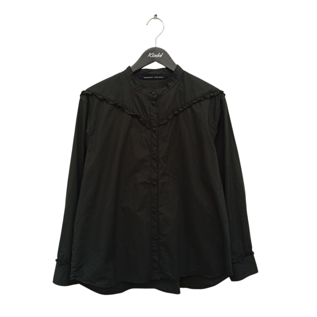 MINATONO TENRANKAI フリルバンドカラーシャツ 古着・中古-1枚目のアイテム画像