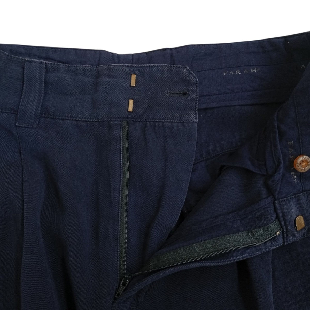 FARAH Three-Tuck Wide Pants TwillタックパンツFR0301-M4012 古着・中古-3枚目のアイテム画像