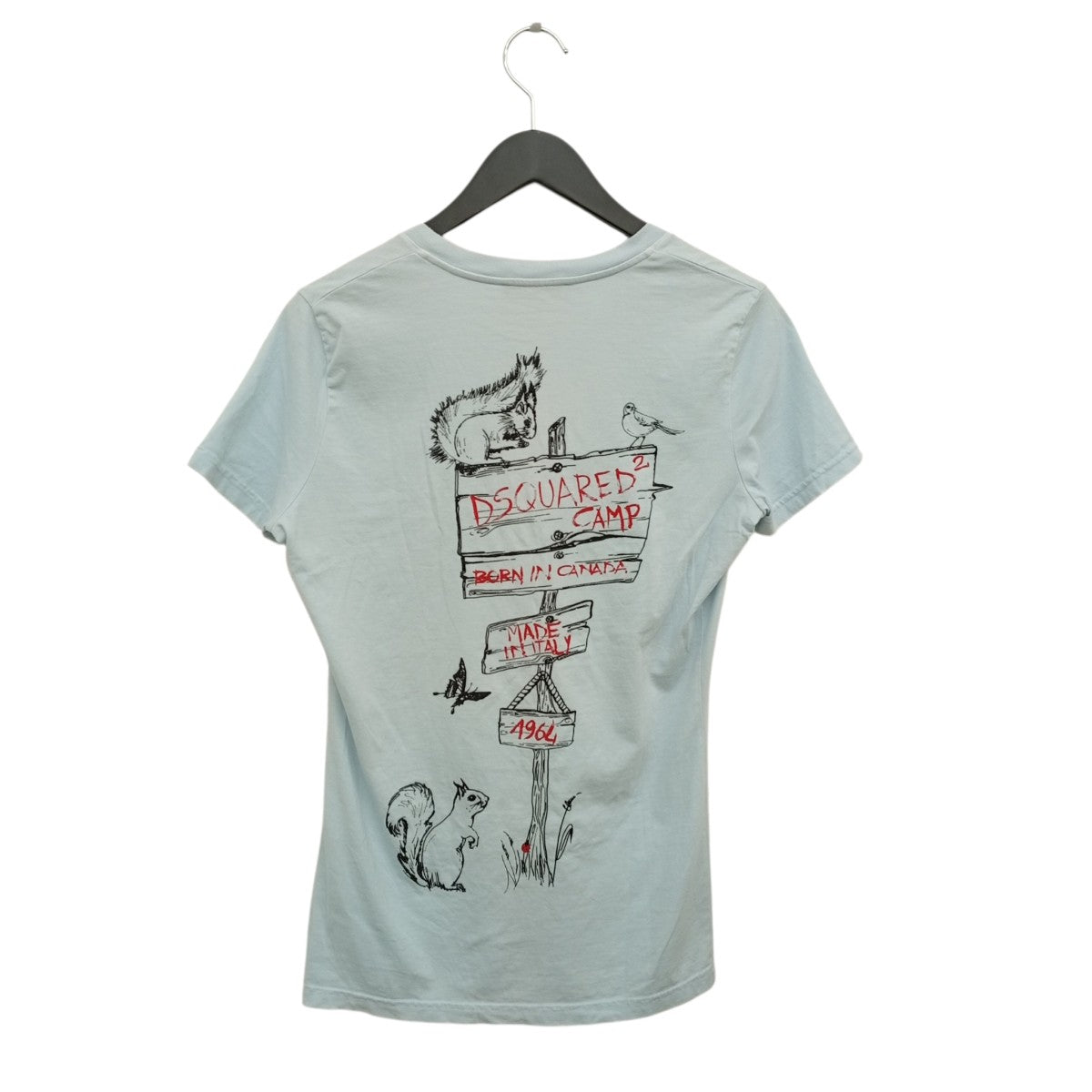 DSQUARED2 ダメージ加工 ディープVネックTシャツ 古着・中古-2枚目のアイテム画像