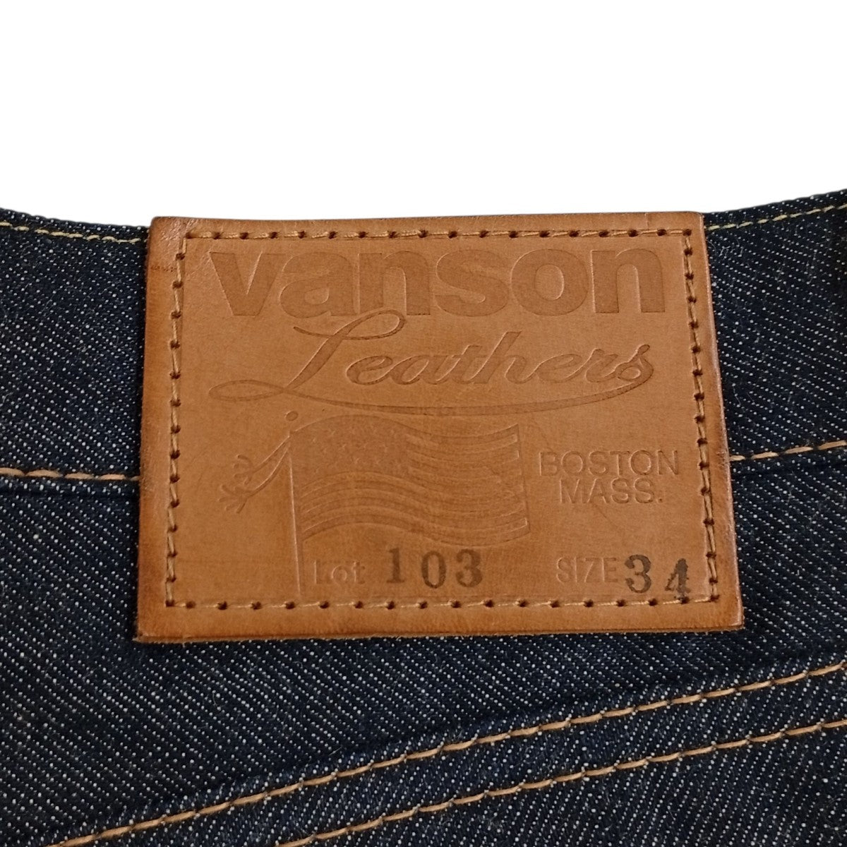 VANSON(バンソン) クロスボーンデニムパンツ インディゴ サイズ 34