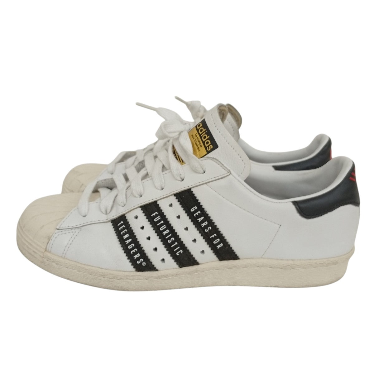 adidas originals×HUMAN MADE SUPER STAR 80sスニーカーFY0728 古着・中古-3枚目のアイテム画像