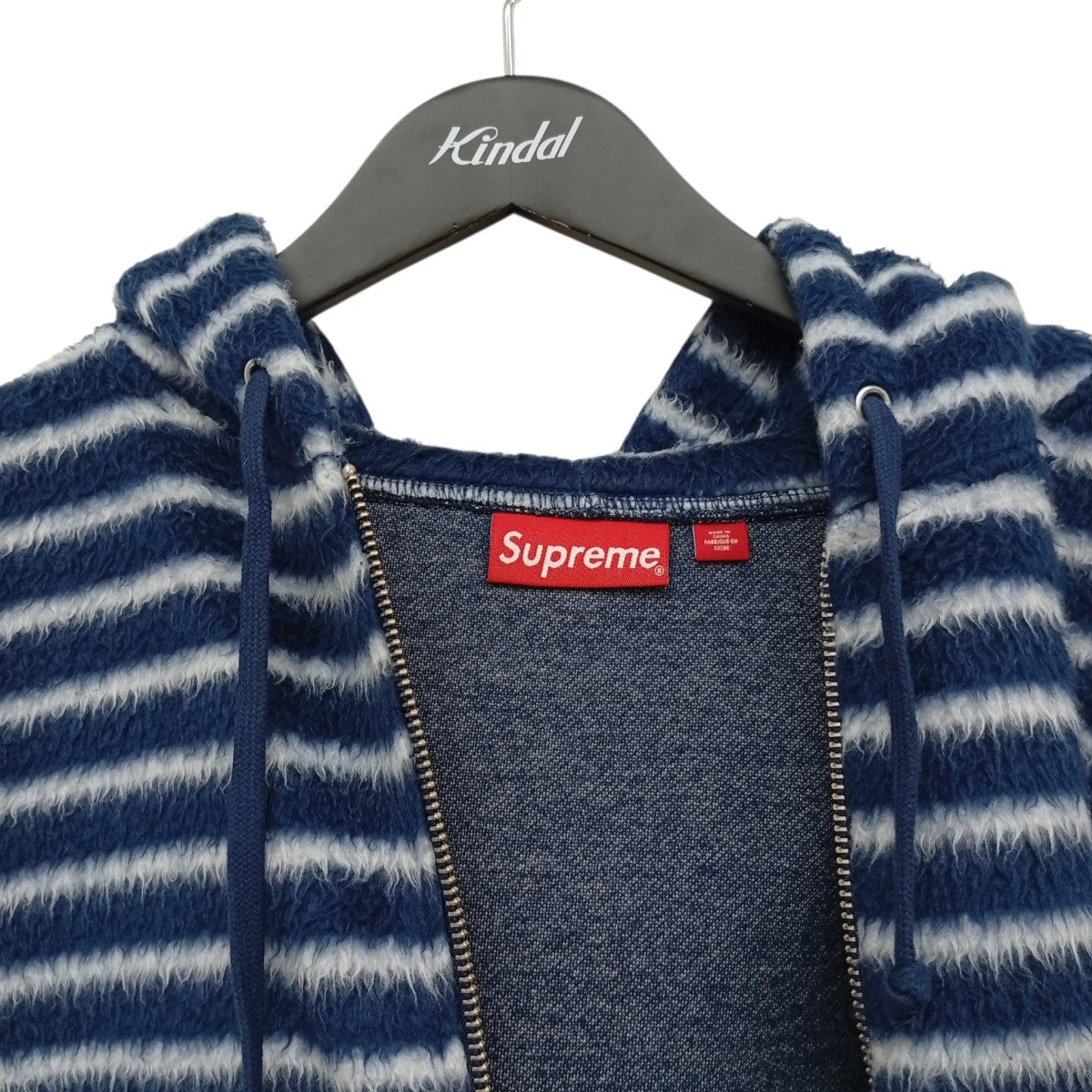 23FW Brushed Zip Up Hooded Sweatshirtボーダージップパーカー