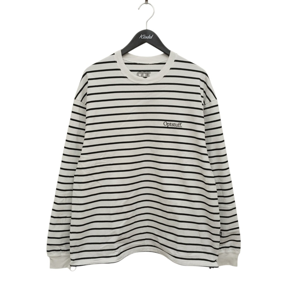 Optstuff Drawstring Border Long Sleeve T-shirtボーダーカットソーOPT10006 古着・中古-1枚目のアイテム画像