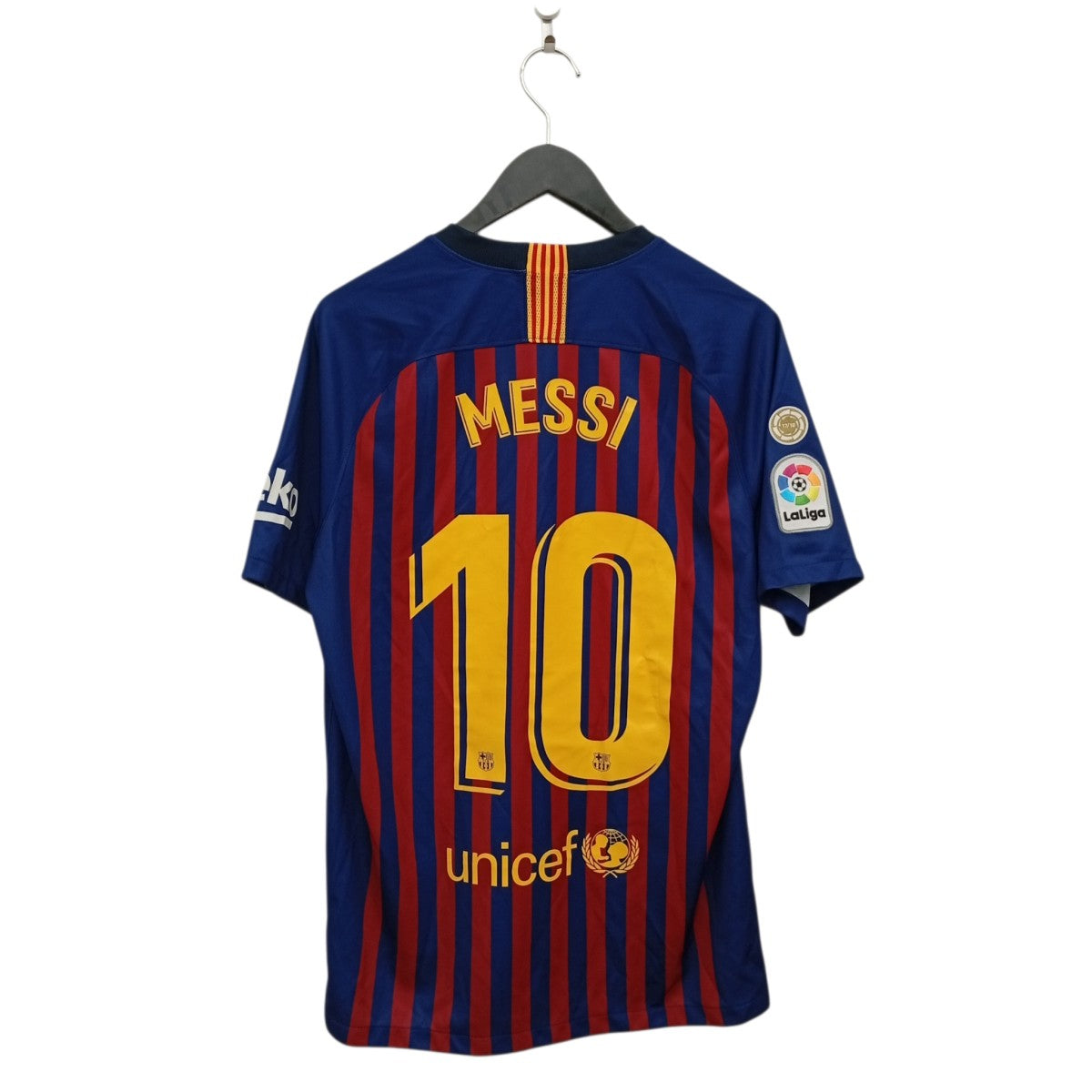 NIKE FCバルセロナ 18 19 ユニフォーム ホーム 半袖 レプリカ メッシTシャツ894430-456 古着・中古-2枚目のアイテム画像
