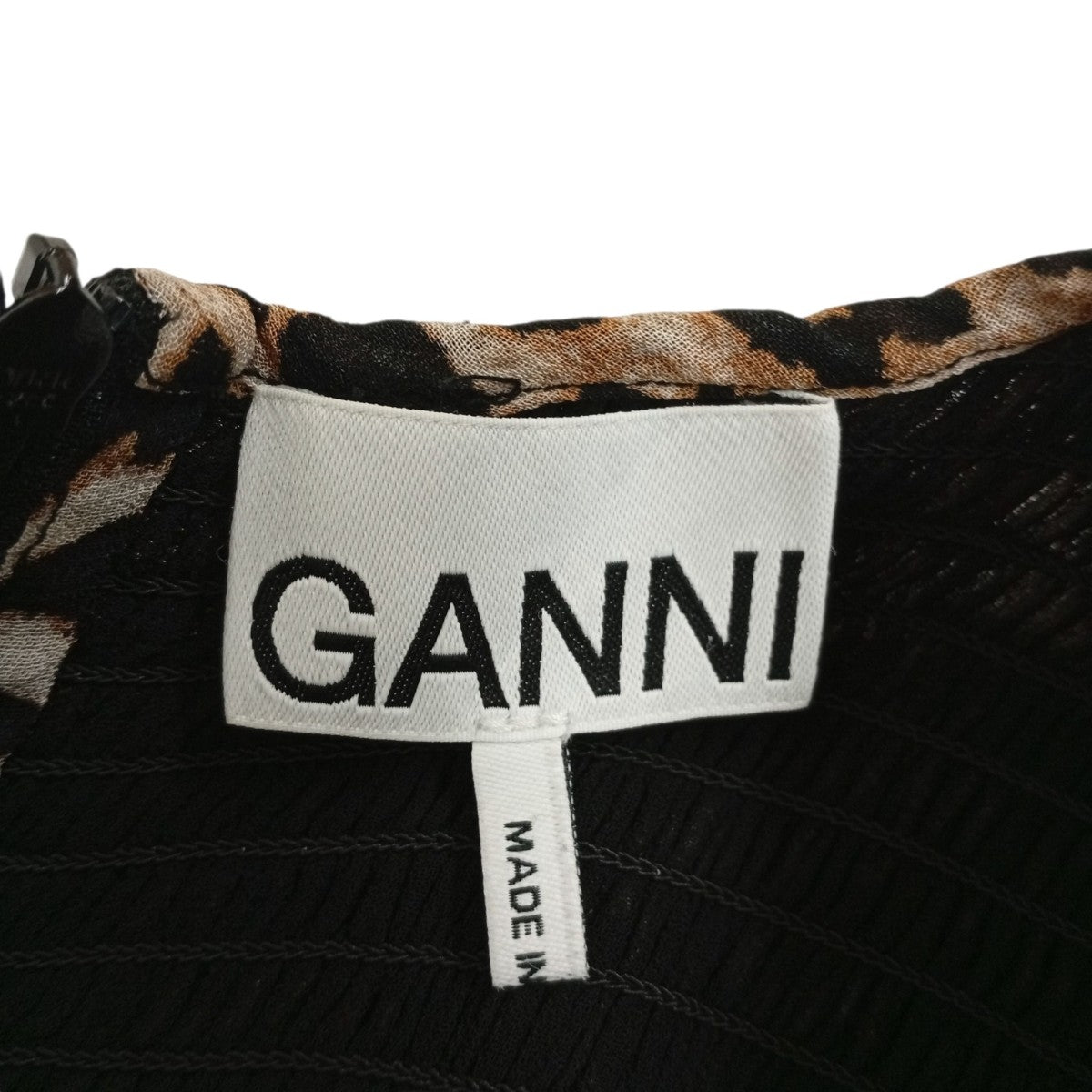 Ganni ヒョウ柄ワンピース 古着・中古-3枚目のアイテム画像