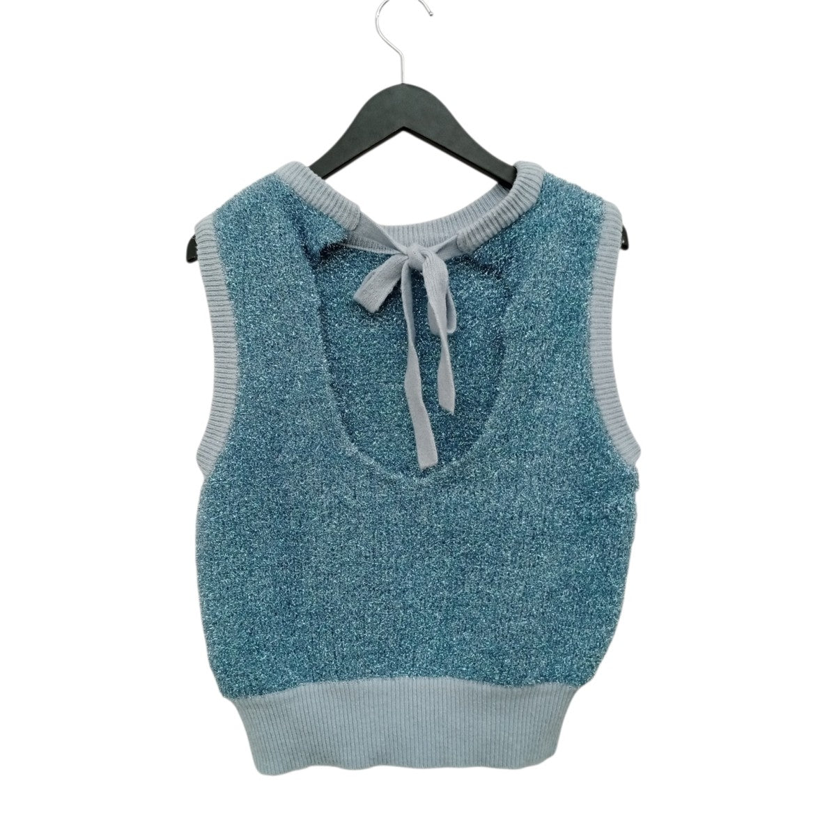Ganni SPARKLE KNIT VEST GANNIニットベスト 古着・中古-2枚目のアイテム画像