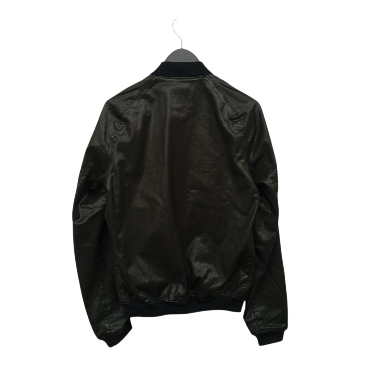 PIERRE BALMAIN 12FW Buttoned Waxed Black Bomber Jacketジャケット4M2930 古着・中古-2枚目のアイテム画像