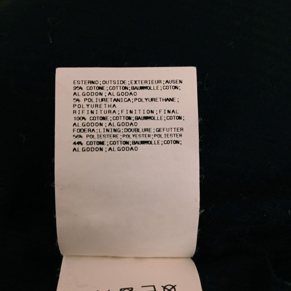 PIERRE BALMAIN 12FW Buttoned Waxed Black Bomber Jacketジャケット4M2930 古着・中古-6枚目のアイテム画像