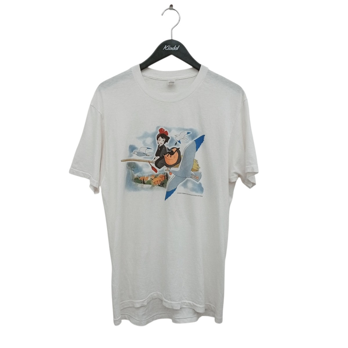 VINTAGE C1989 魔女の宅急便 JOCKEYタグ裾袖シングルTシャツ 古着・中古-1枚目のアイテム画像