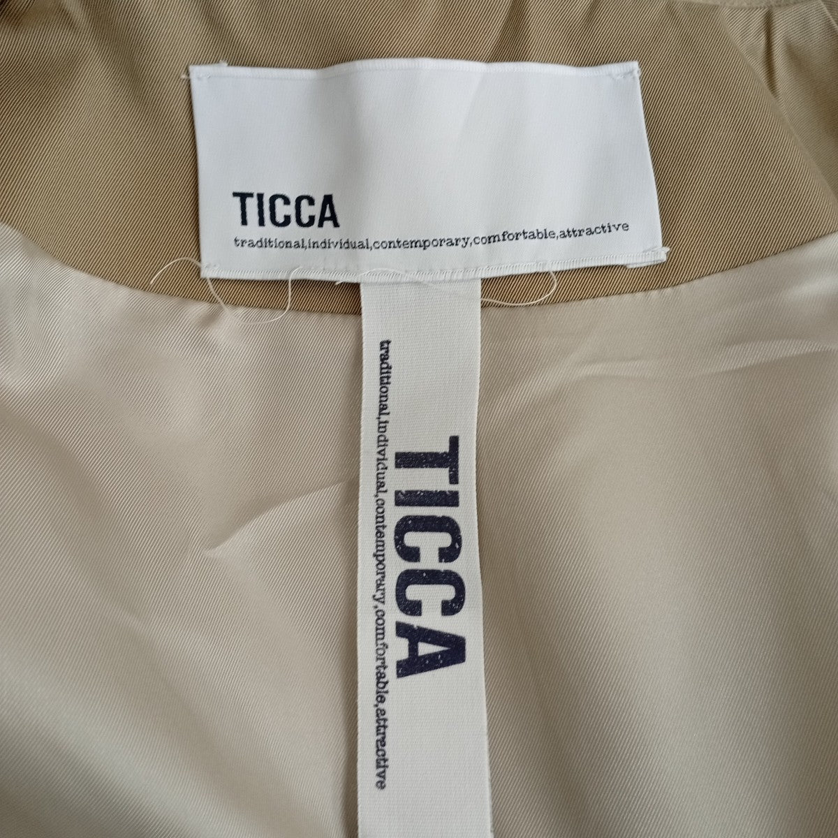 TICCA HPS別注トレンチテントコートTBES-311 古着・中古-3枚目のアイテム画像