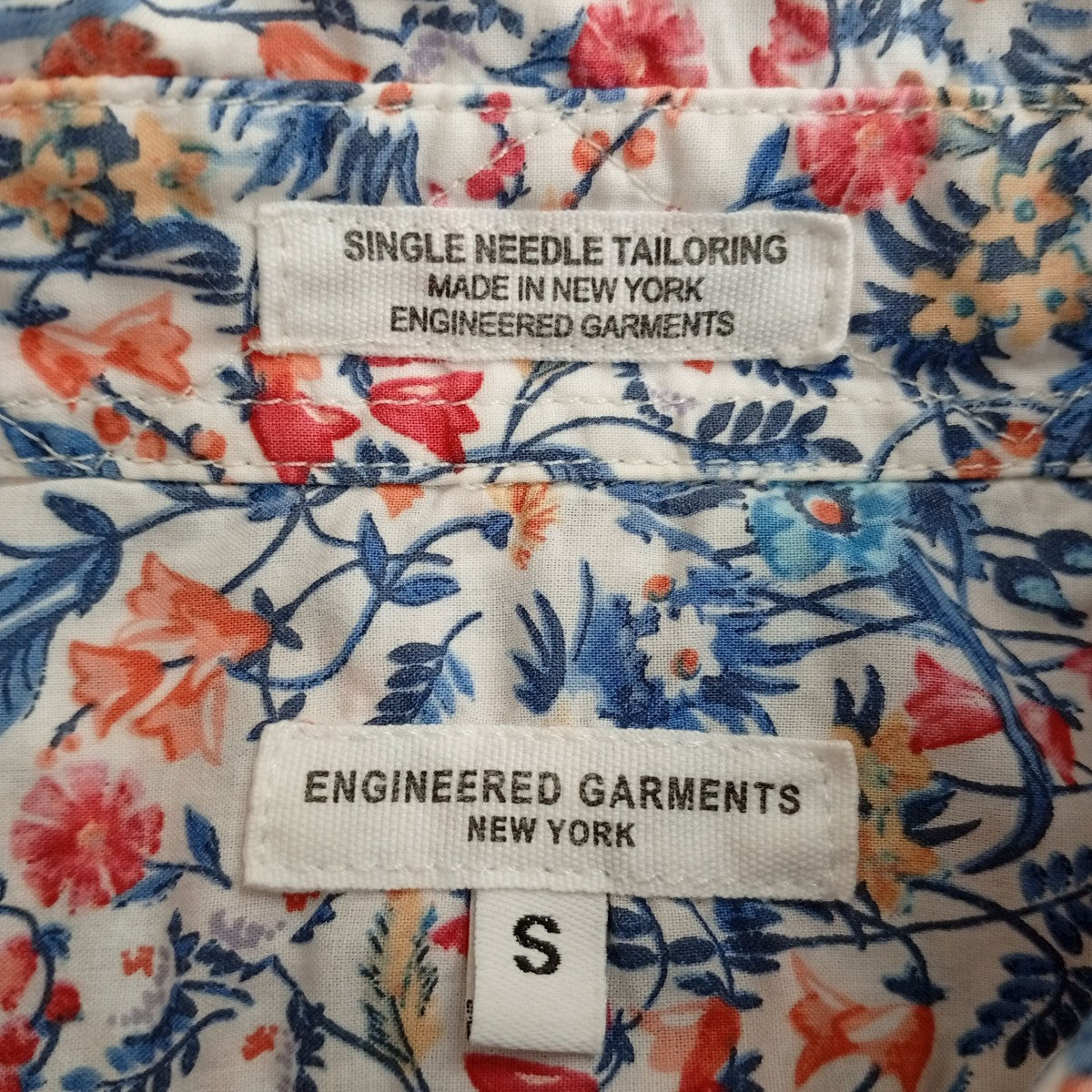 Engineered Garments 花柄ロングスリーブシャツ 古着・中古-3枚目のアイテム画像