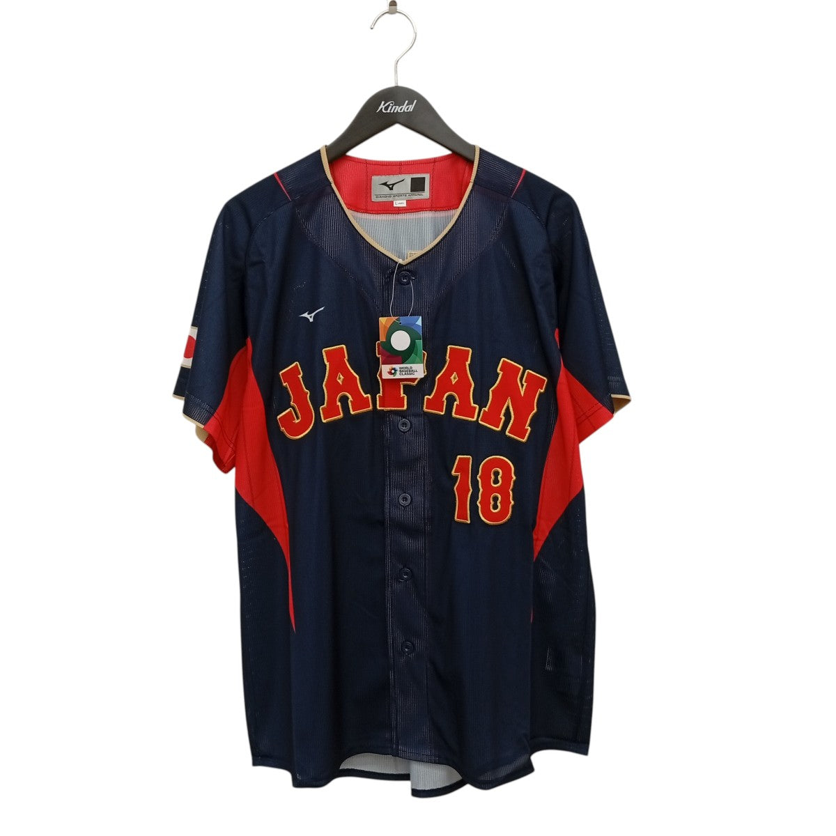 MIZUNO WBCレプリカユニフォーム ビジターベースボールシャツ12JCAU9234 古着・中古-1枚目のアイテム画像