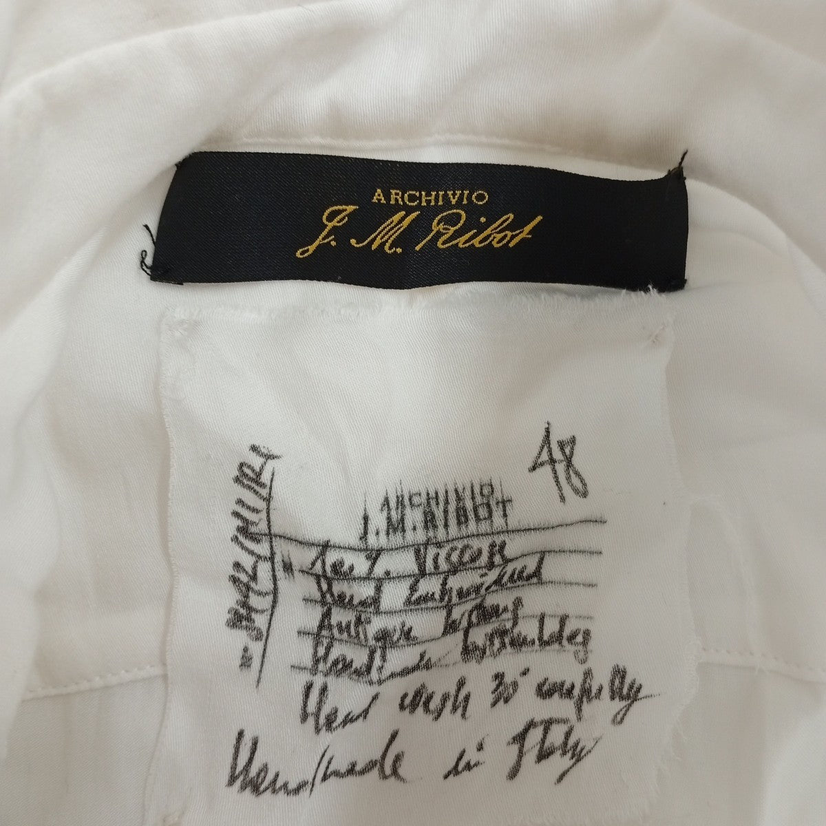 ARCHIVIO J．M．Ribot 24AW手描き刺繍シャツ 古着・中古-3枚目のアイテム画像