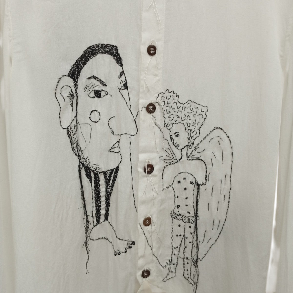 ARCHIVIO J．M．Ribot 24AW手描き刺繍シャツ 古着・中古-5枚目のアイテム画像