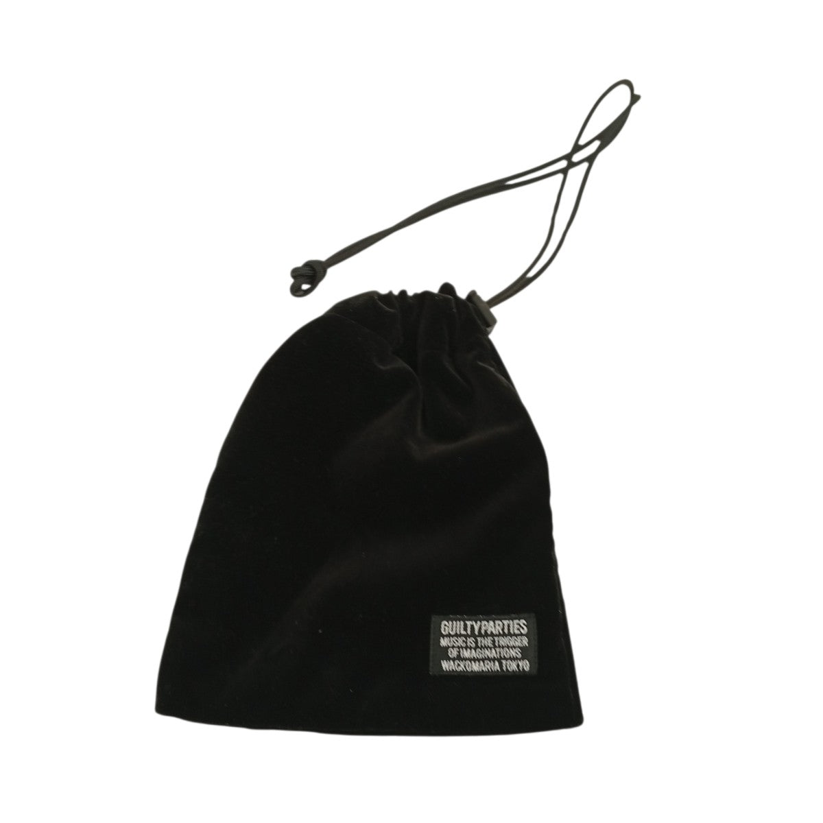 WACKO MARIA VELVET SHOULDER POUCH巾着 古着・中古-1枚目のアイテム画像