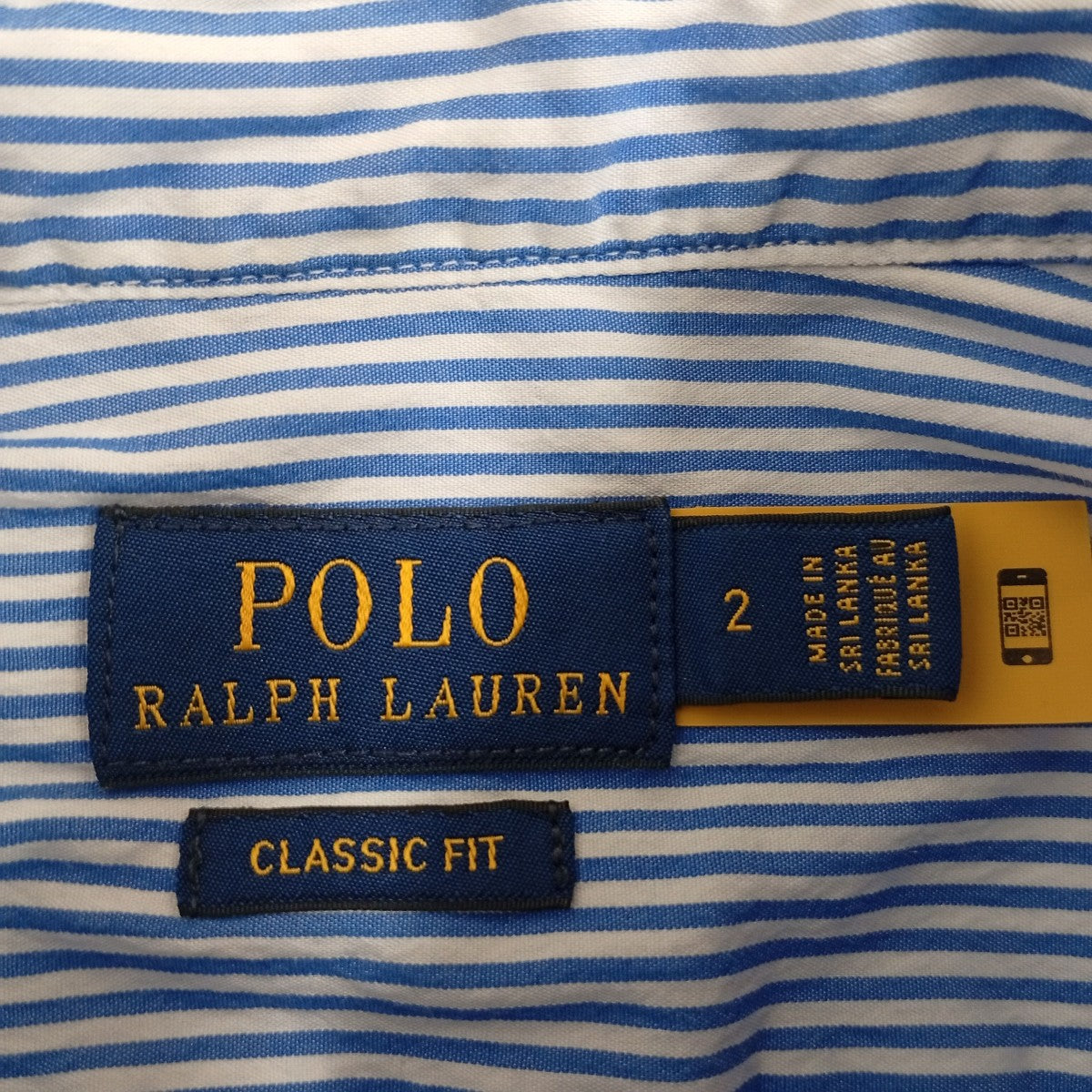 POLO RALPH LAUREN ワンポイントストライプシャツ 古着・中古-3枚目のアイテム画像