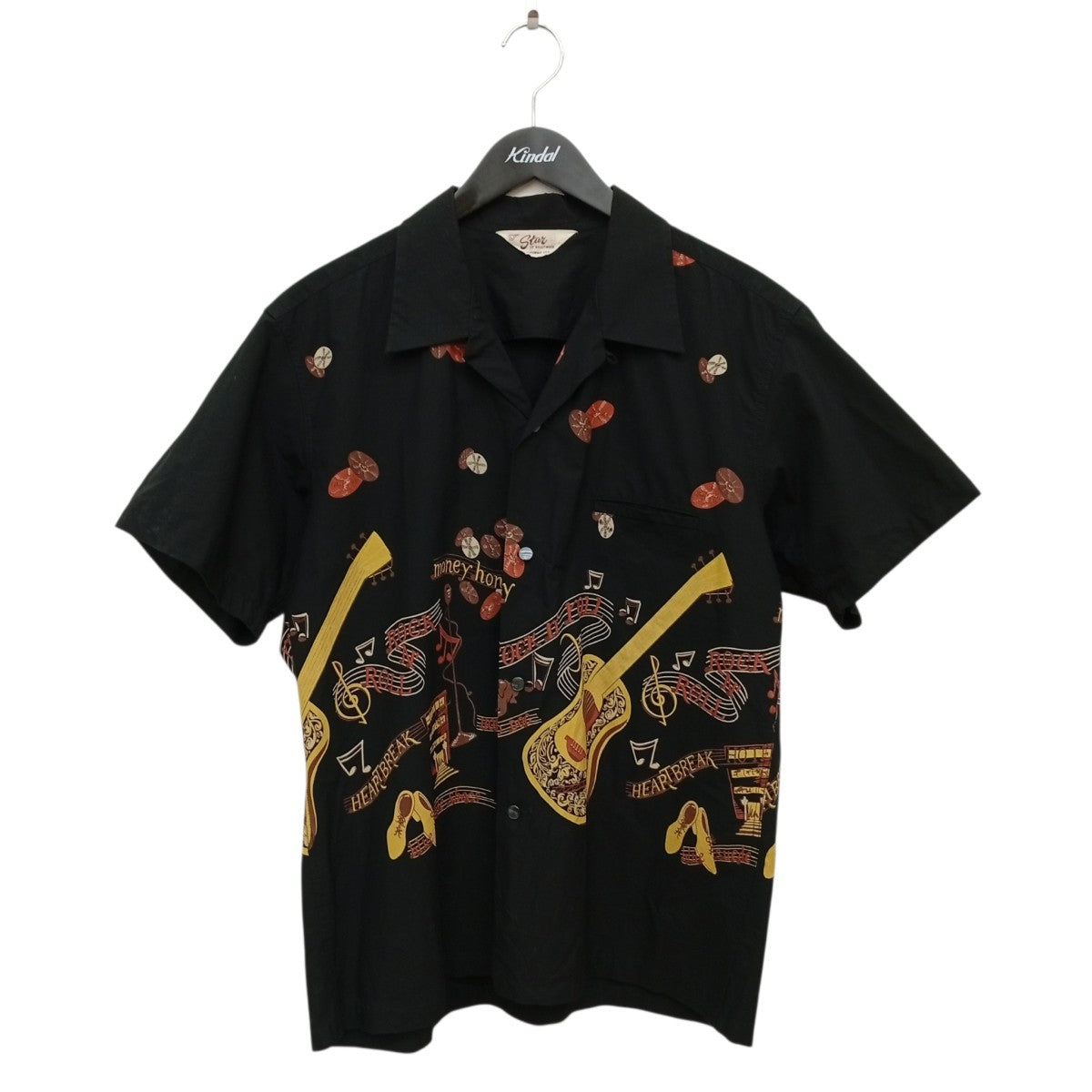 BROAD COTTON S S Open Shirt ROCK’N’ROLL GUITAR半袖シャツSH38117