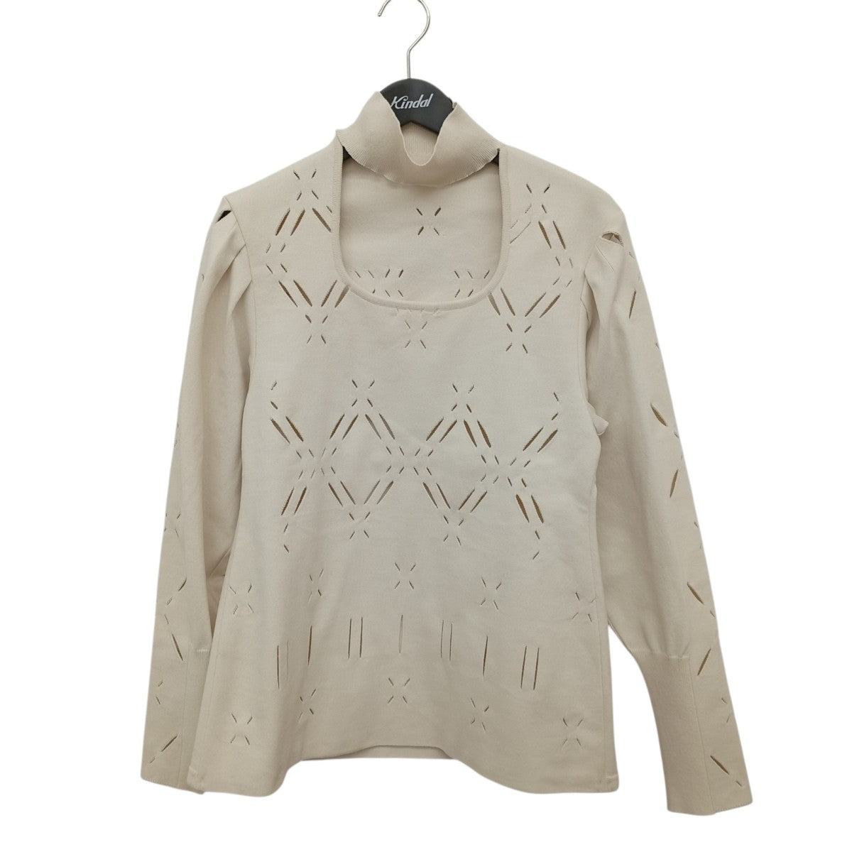 Eyelet High Neck Knitted TopセーターMM25FW-KN074