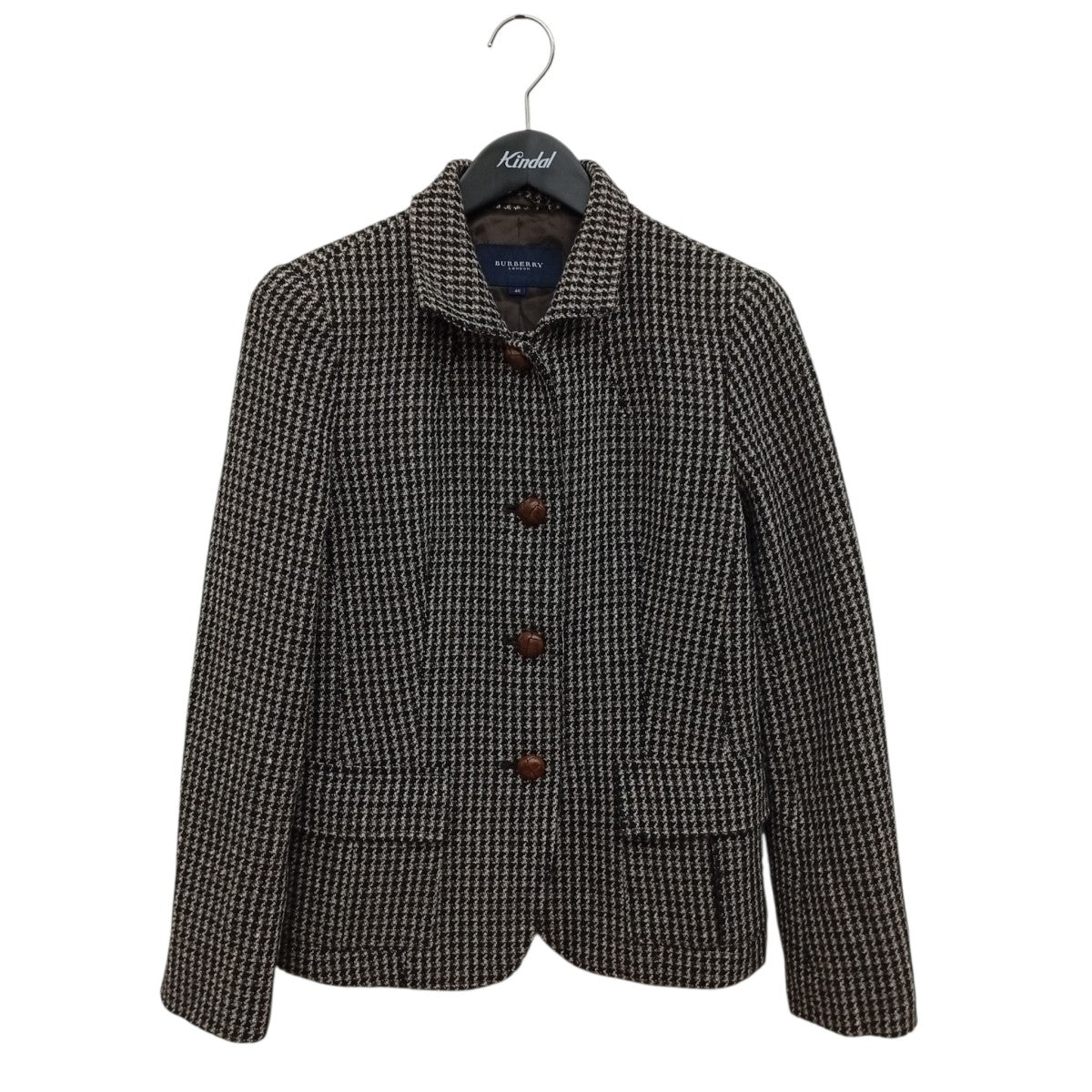 BURBERRY LONDON 千鳥格子ツイードジャケットFC023-780-55 古着・中古-1枚目のアイテム画像
