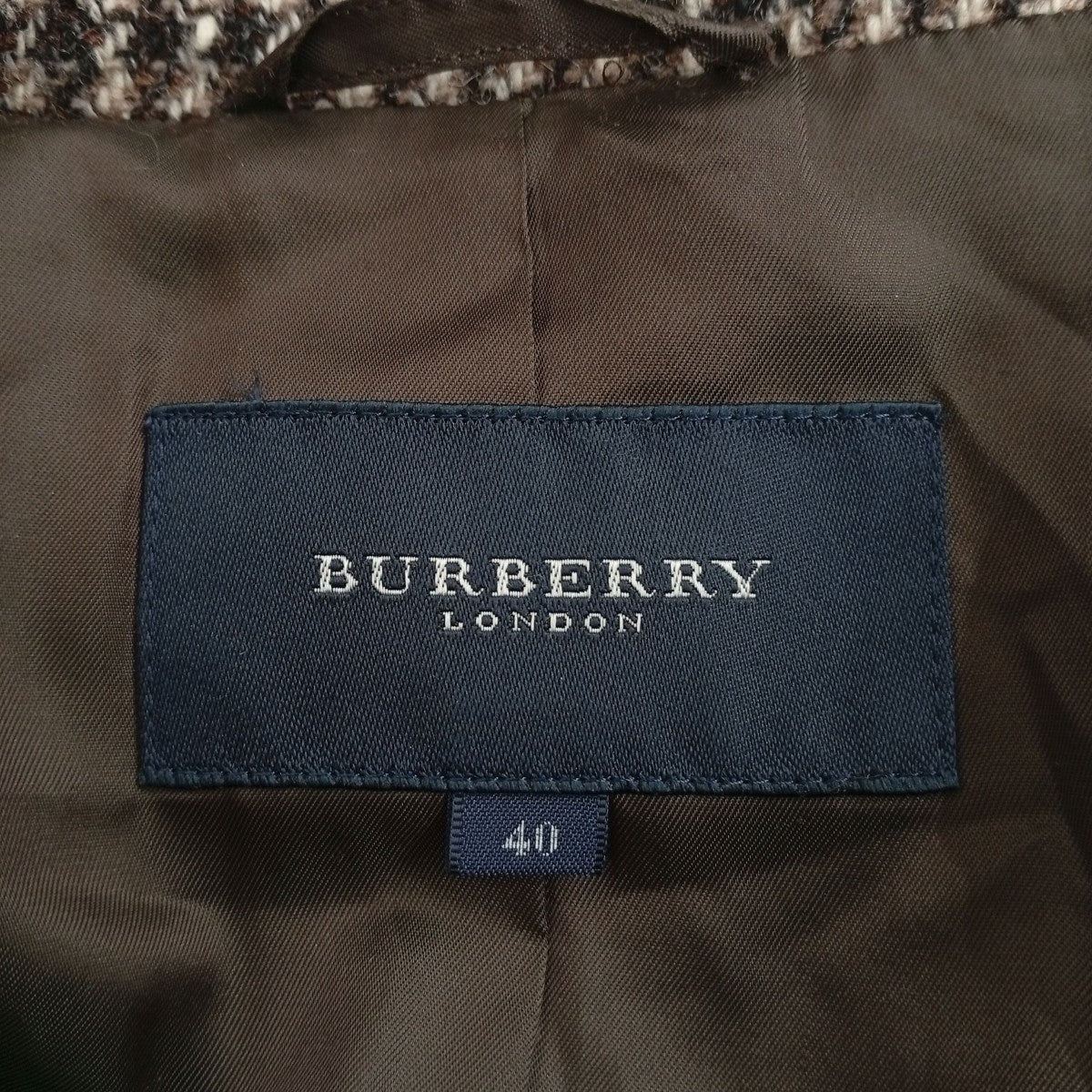 BURBERRY LONDON 千鳥格子ツイードジャケットFC023-780-55 古着・中古-3枚目のアイテム画像