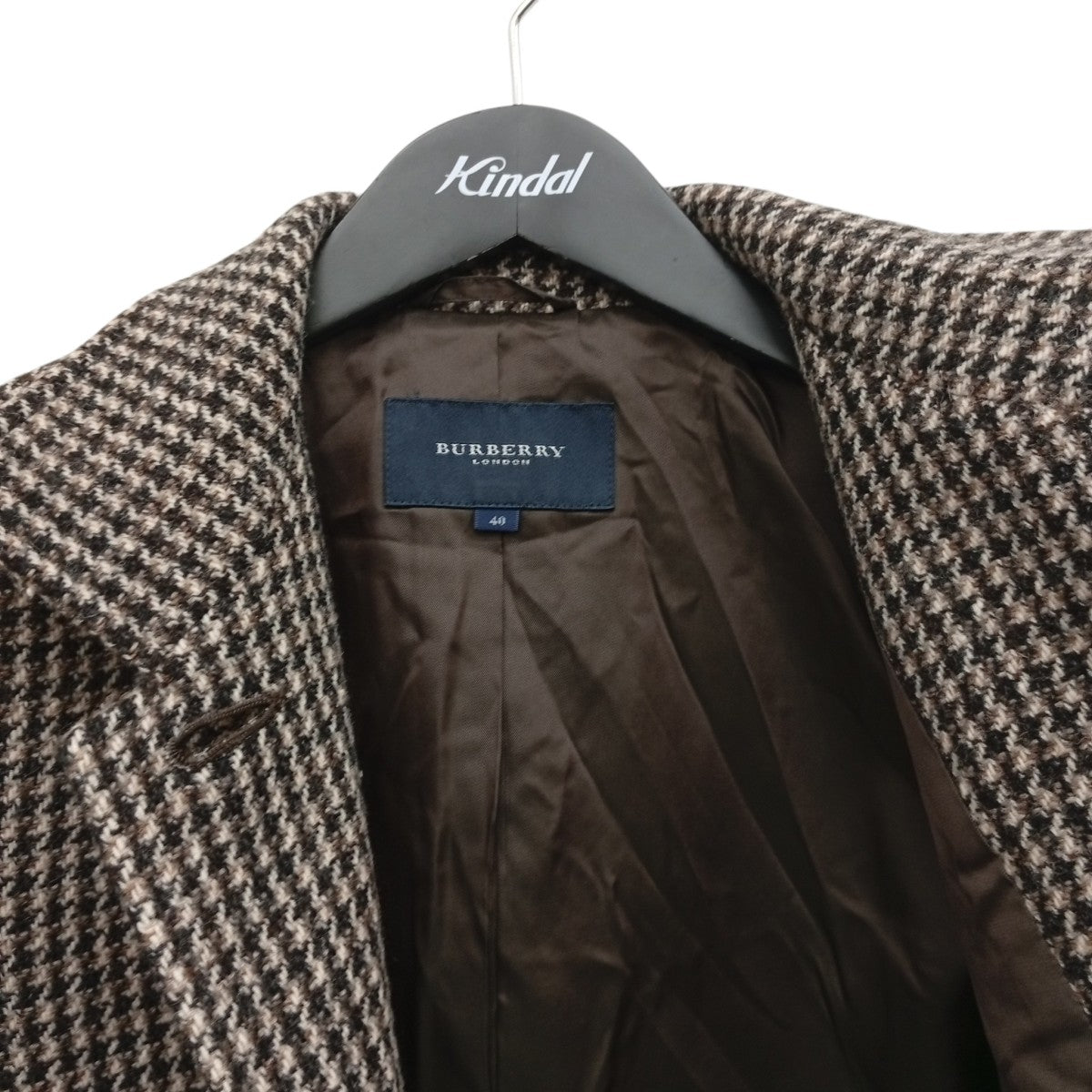 BURBERRY LONDON 千鳥格子ツイードジャケットFC023-780-55 古着・中古-6枚目のアイテム画像