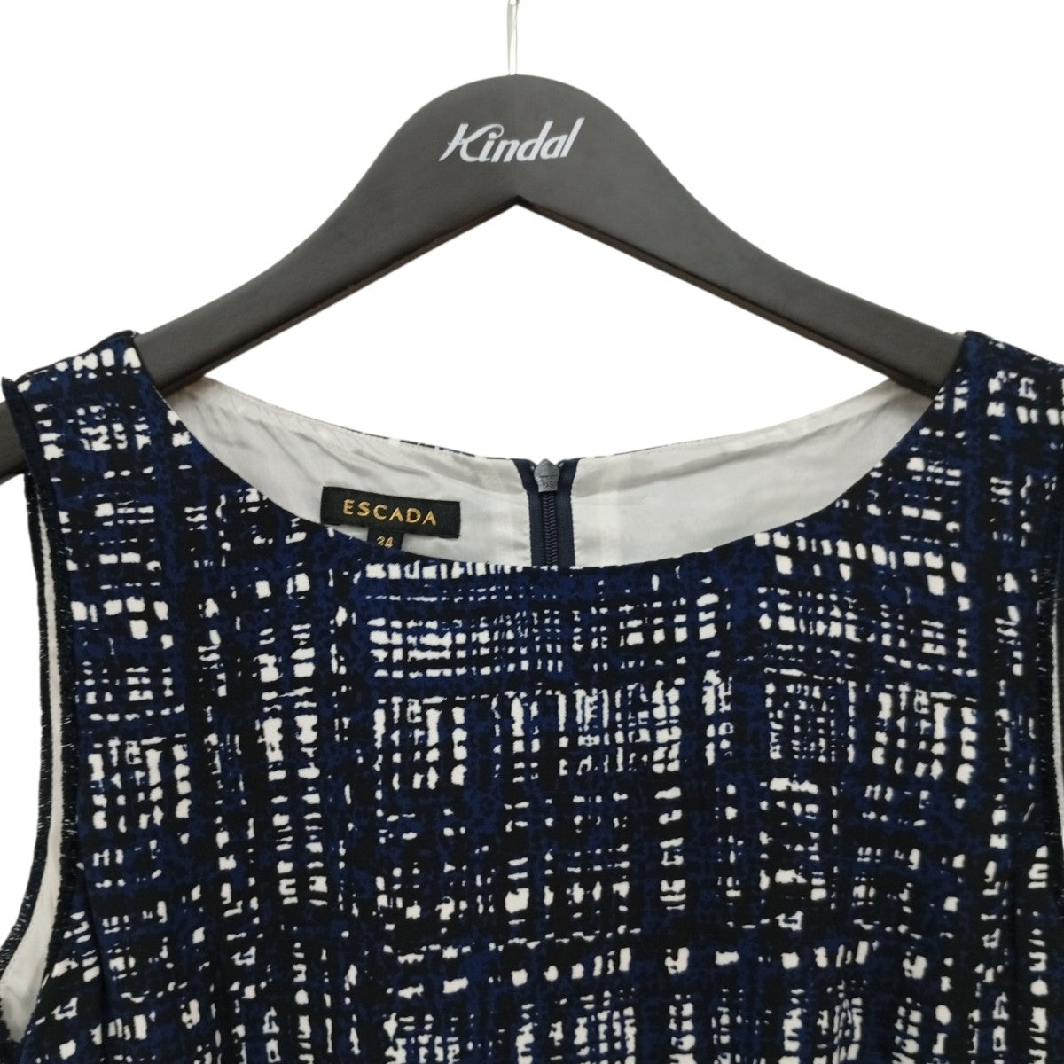 ESCADA(エスカーダ) ノースリーブワンピース5024938 5024938 ネイビー