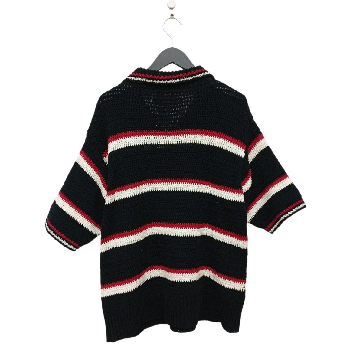 RICE NINE TEN Crochet Hand Knit Polo Shirtポロシャツ 古着・中古-2枚目のアイテム画像