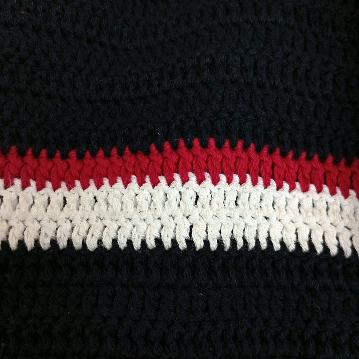 RICE NINE TEN Crochet Hand Knit Polo Shirtポロシャツ 古着・中古-7枚目のアイテム画像