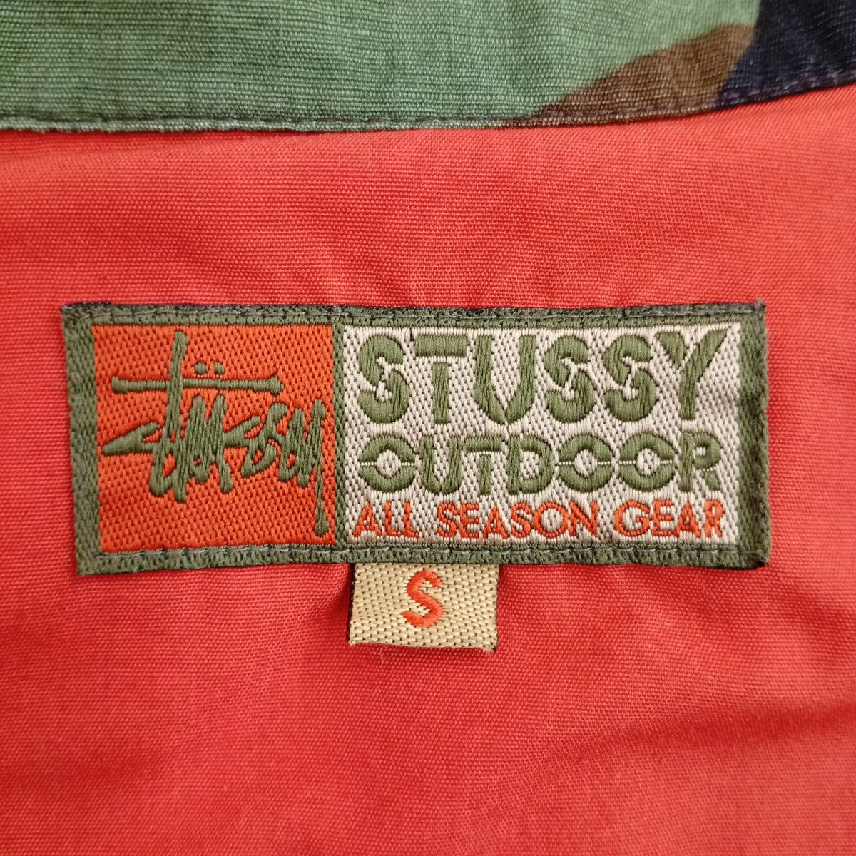 stussy 90s outdoorカモフラージュ柄ジャケット 古着・中古-5枚目のアイテム画像