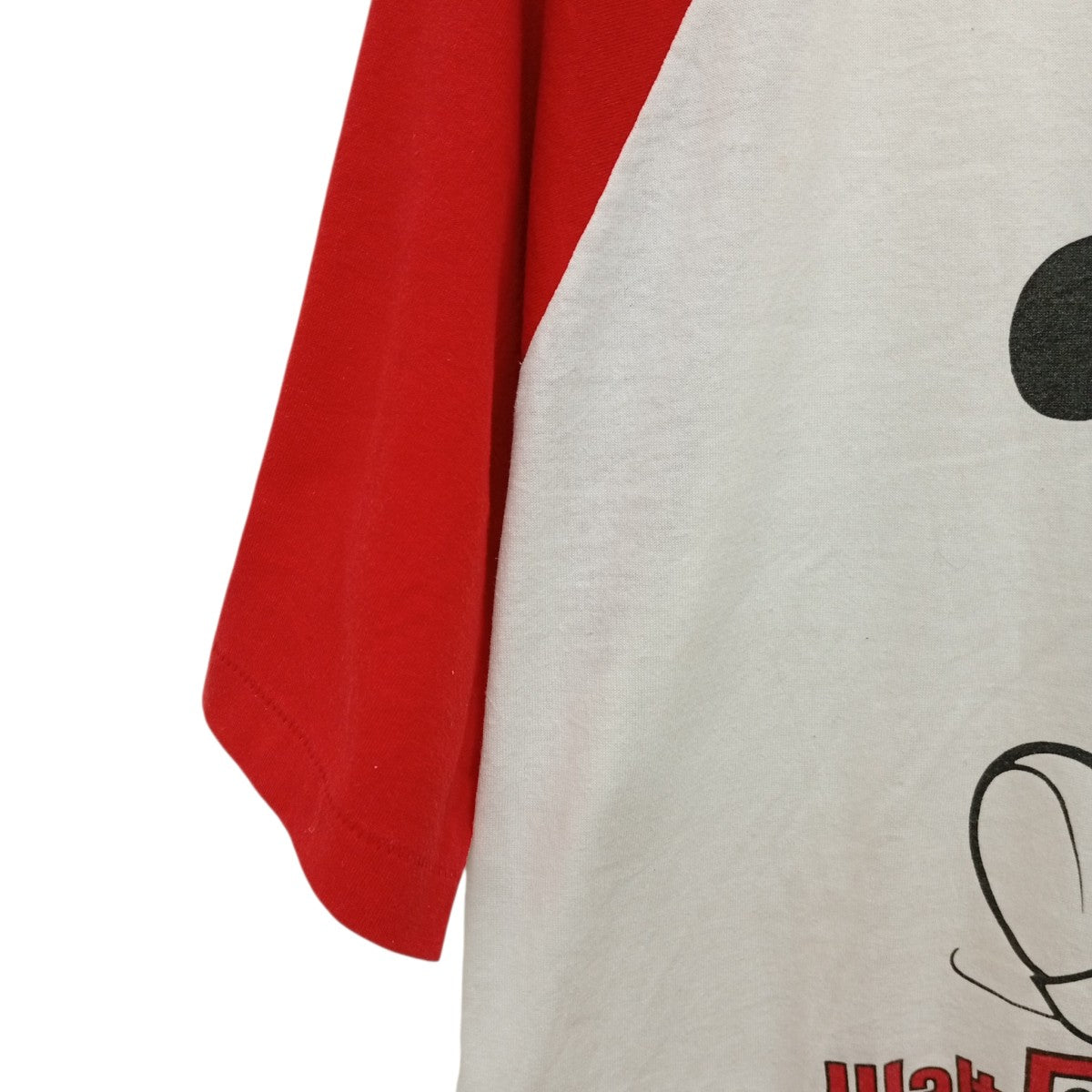 Disney 80s ミッキーラグランTシャツ 古着・中古-6枚目のアイテム画像