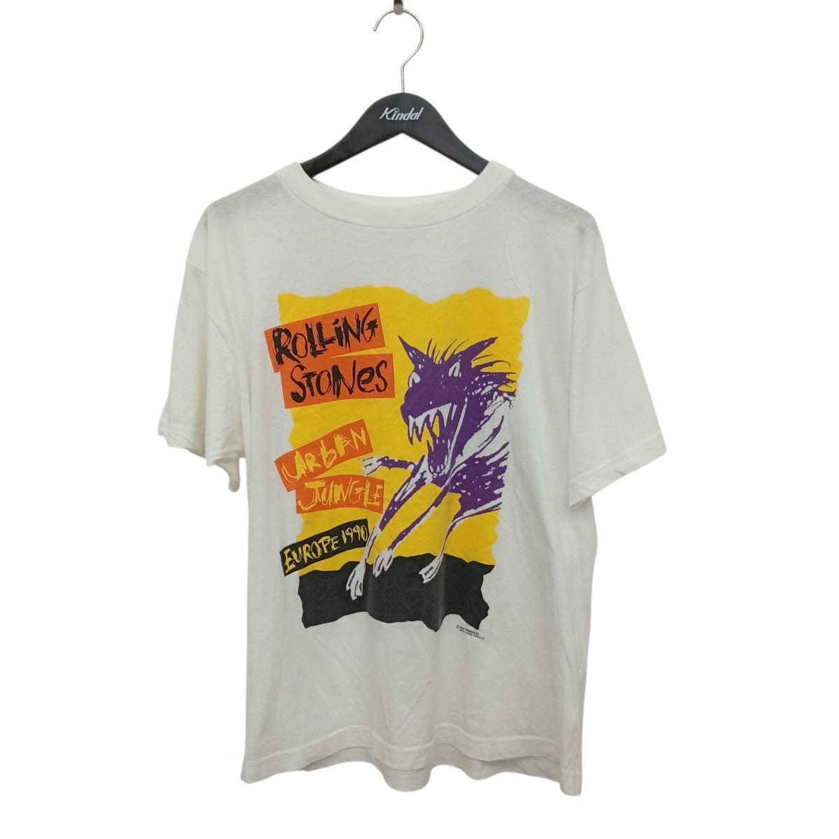 VINTAGE THE ROLLING STONENS EUROPE 1990 URBAN JUNGLETシャツ 古着・中古-1枚目のアイテム画像