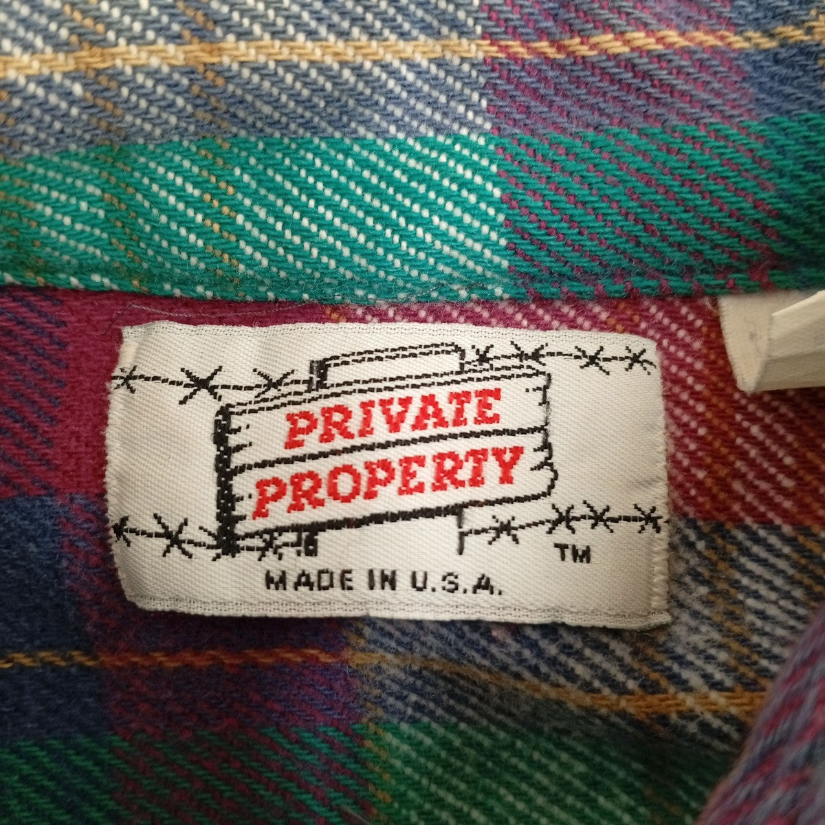 PRIVATE PRORERTY チェックシャツ 古着・中古-4枚目のアイテム画像