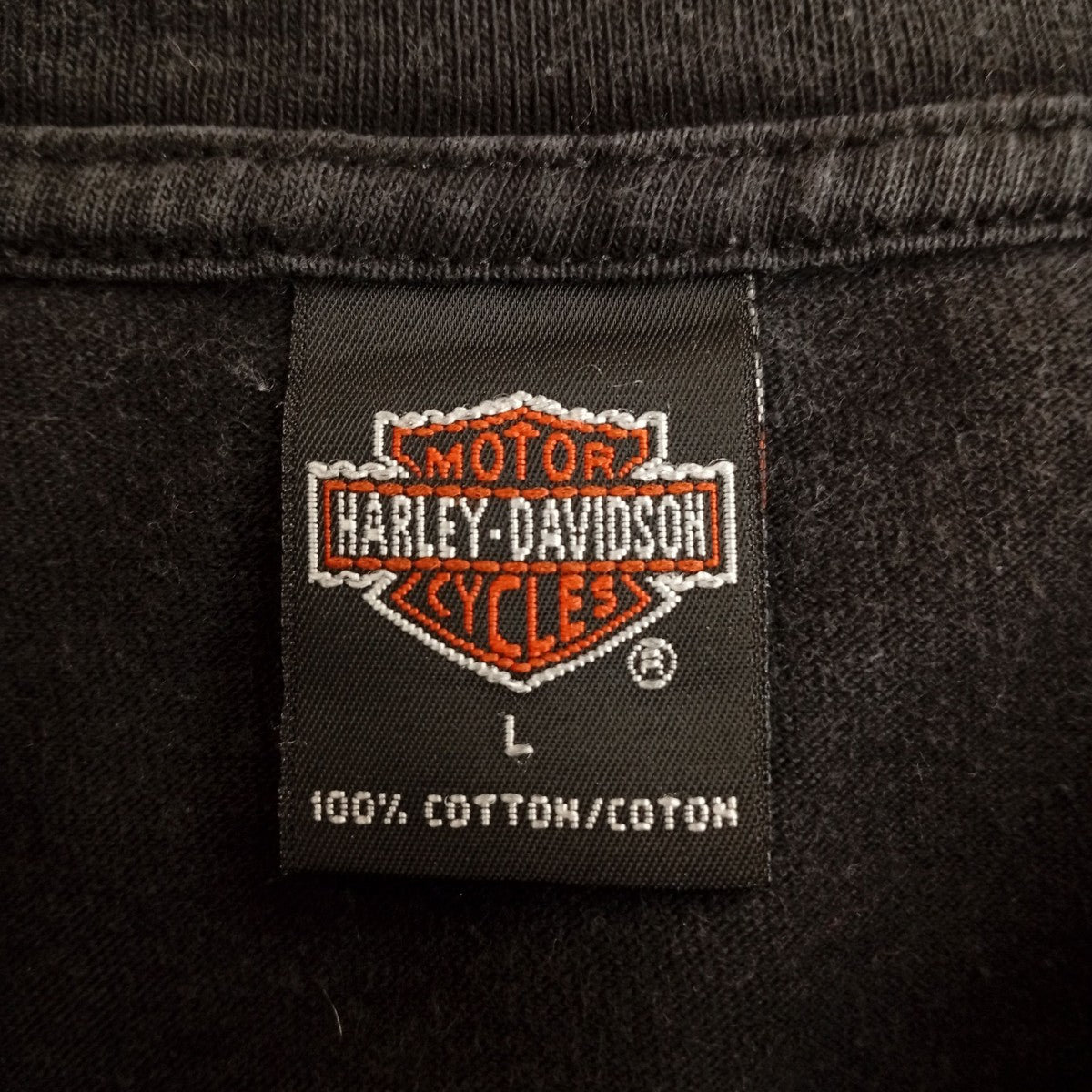 HARLEY-DAVIDSON C2001 フレイムロゴTシャツ 古着・中古-3枚目のアイテム画像