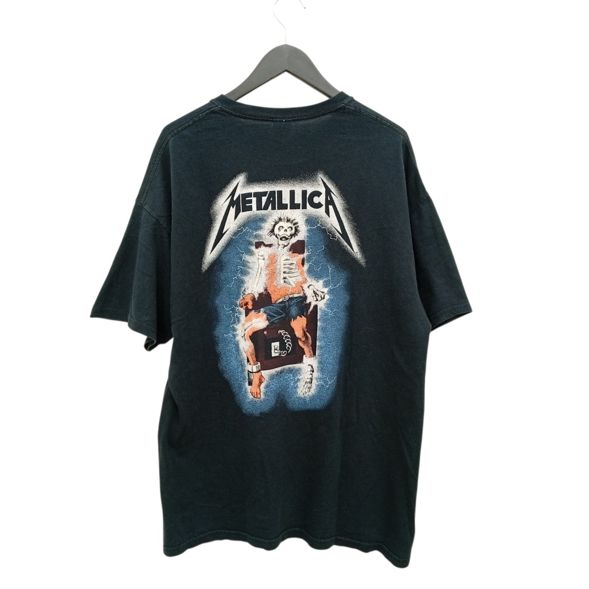 VINTAGE C2007 METALLICA RIDE THE LIGHTNING 袖裾ダブル GILDANTシャツ 古着・中古-2枚目のアイテム画像