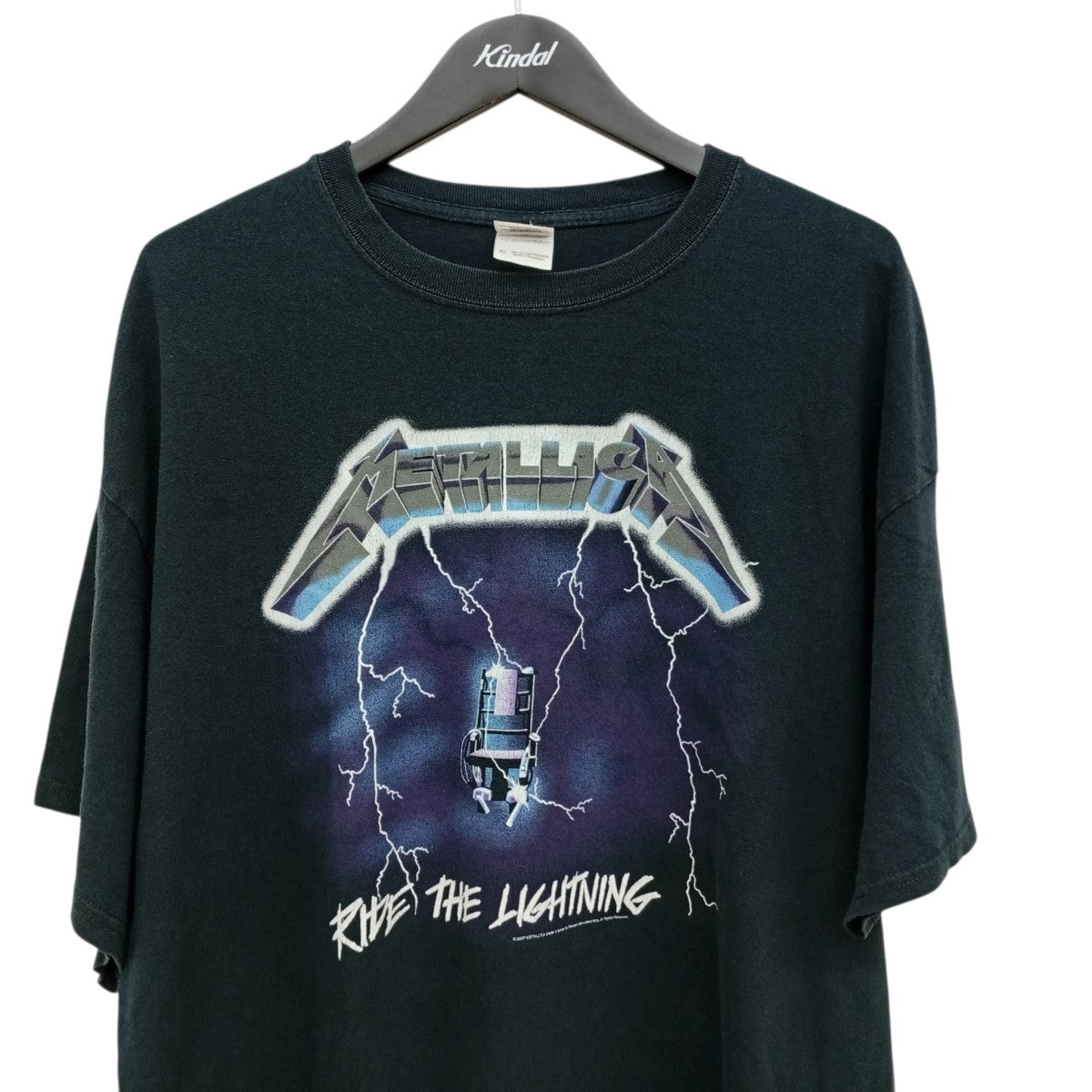 VINTAGE C2007 METALLICA RIDE THE LIGHTNING 袖裾ダブル GILDANTシャツ 古着・中古-8枚目のアイテム画像