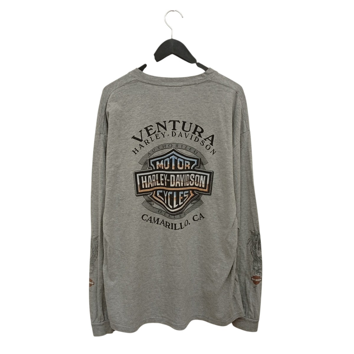 HARLEY-DAVIDSON(ハーレーダビッドソン) Hanes BEEFYボディ 袖ドラゴン