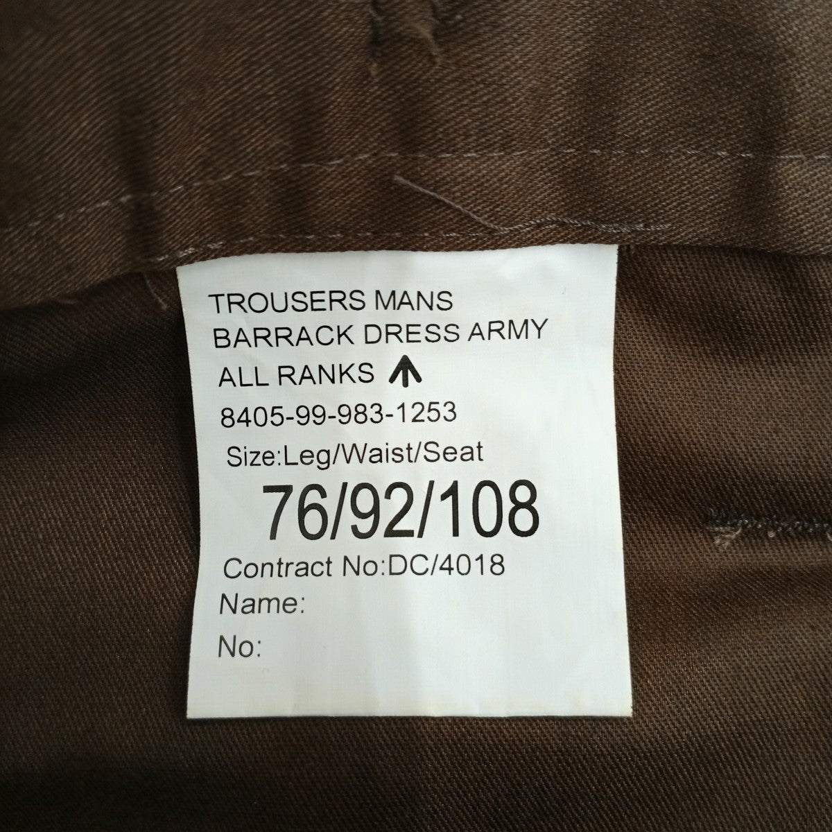 00s Barrack Dress Trousersスラックス8405-99-983-1253
