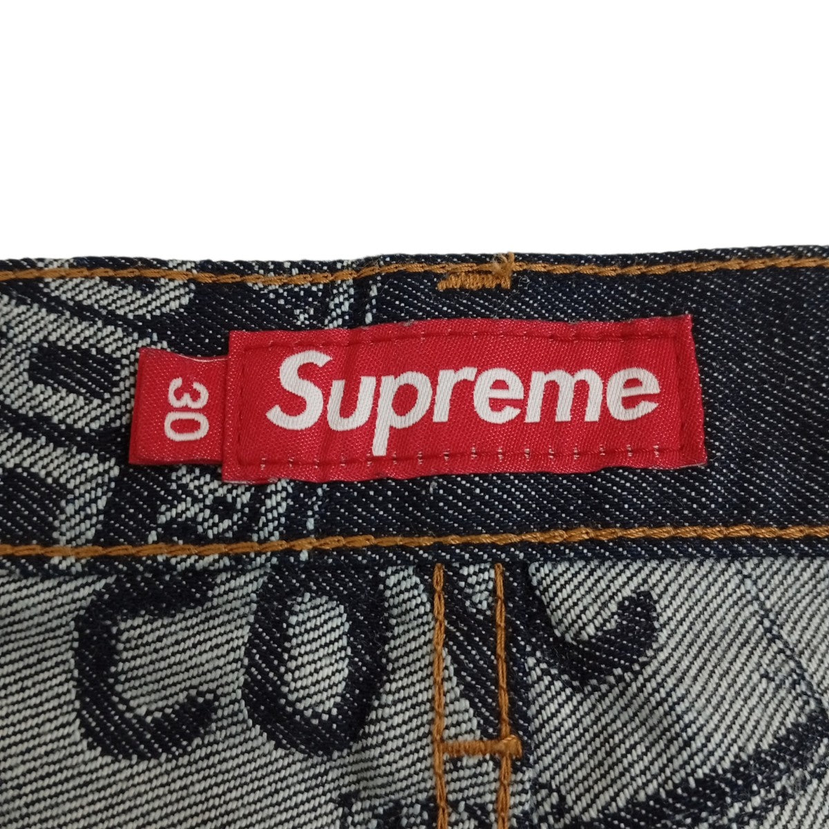 License Plate Baggy Jeanデニムパンツ