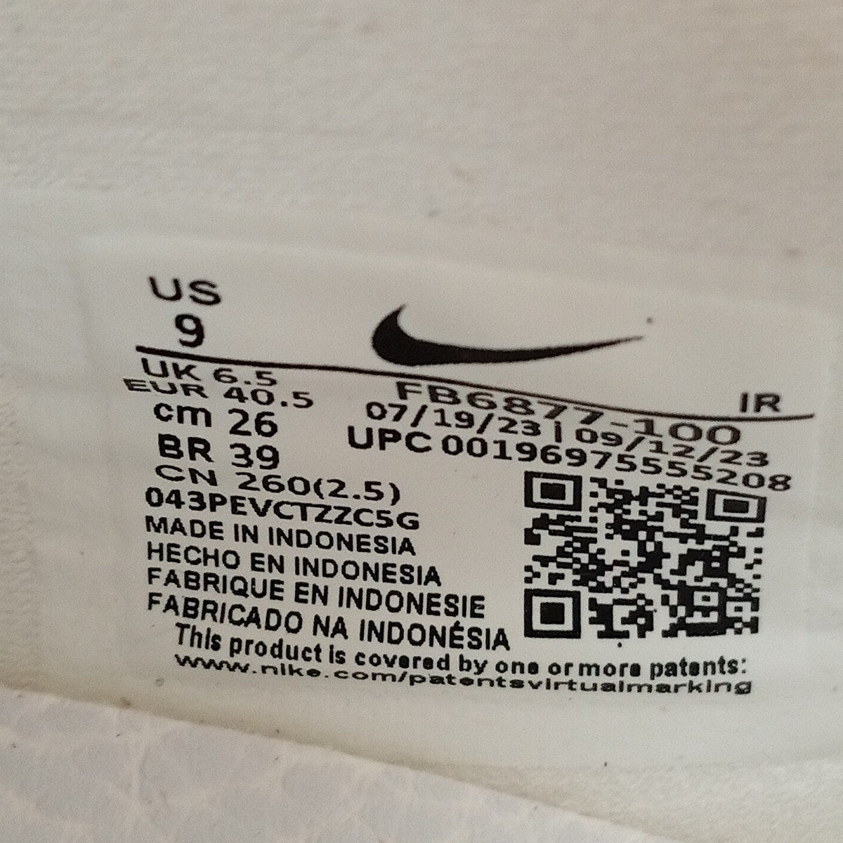 NIKE Cortez 23 PRMスニーカーFB6877-100 古着・中古-4枚目のアイテム画像
